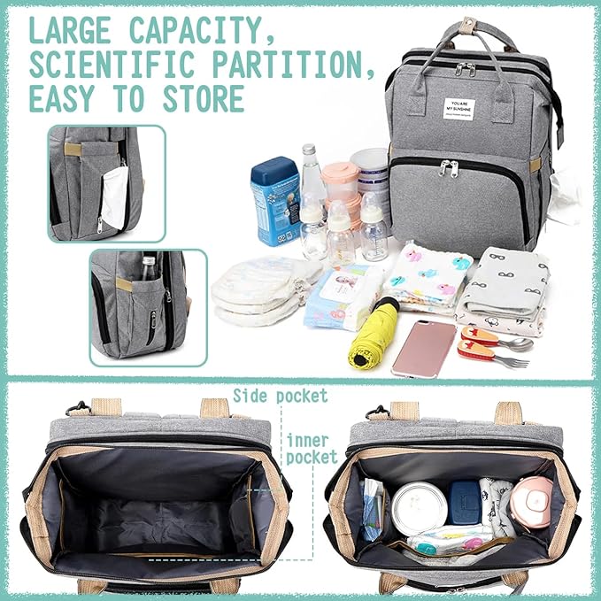 Multifunctional Waterproof Travel Essentials Baby diaper Bag